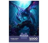 Adult Jigsaw Puzzles1000 Pieces Underwater Dragon Jigsaw Puzzle Brain Teaser Game Presents for Women Challenging Game Gifts 38x26cm/1000pcs