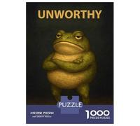 Adult Jigsaw Puzzles1000 Pieces Unworthy Frog Jigsaw Puzzle Brain Teaser Game Presents for Women Challenging Game Gifts 38x26cm/1000pcs