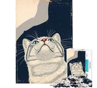 Adult Jigsaw Puzzles1000 Pieces Upward Gaze︰ A Cat's Perspective Help The Brain Exercise Presents for Women Family Games Suitable for Ages 14 And Up (38X26cm)