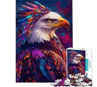 Adult Jigsaw Puzzles1000 Pieces Vibrant Eagle Artistry Relaxing Games Brain Intelligence Challenge Addictive Toys Great Gifts for The Whole Family (size 38x26cm)