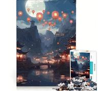 Adult Jigsaw Puzzles1000 Pieces Vintage Japan Landscapes Educational Toy Pattern Assembly with Matching Poster And Trivia Sheet 38x52cm