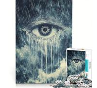 Adult Jigsaw Puzzles1000 Pieces Weeping Eye in Storm Educational Toy Pattern Assembly with Matching Poster And Trivia Sheet 50x75cm