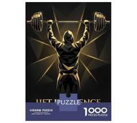 Adult Jigsaw Puzzles1000 Pieces Weightlifter with Inspirational Text Jigsaws for Adults Anti-Stress Toys A Work of Art Fun Activities at Home 52x38cm/1000pcs