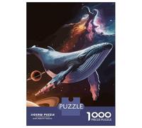 Adult Jigsaw Puzzles1000 Pieces Whale in Space Jigsaws for Adults Family Game Precision Cutting Fun at Home Activities, 52x38cm/1000pcs