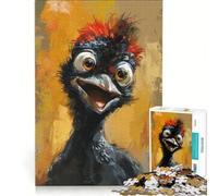 Adult Jigsaw Puzzles1000 Pieces Whimsical Bird Educational Toy Pattern Assembly with Matching Poster And Trivia Sheet 38x26cm