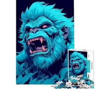 Adult Jigsaw Puzzles1000 Pieces Wild Primate Snowman Educational Challenge Perfect Decoration Family Games Suitable for Ages 14 And Up (50x75cm)