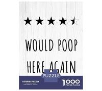 Adult Jigsaw Puzzles1000 Pieces Would Poop Here Again Jigsaws for Adults Anti-Stress Toys A Work of Art Fun Activities at Home 38x26cm/1000pcs