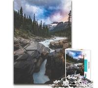 Adult Jigsaw Puzzles1000 Pieces Yoho National Park Canada Birthday Present Brain Teaser Game for Ages 14 And over (size 38x26cm)