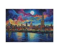 Adult Jigsaw Puzzles1000pcs(38x26cm) Boston Skyline Jigsaws for Adults Brain Teaser Game Pattern Assembly Christmas Birthday Gifts 1000pcs(38x26cm)