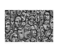 Adult Jigsaw Puzzles1000pcs(75x50cm) Abstract Chrome Faces Jigsaws for Adults Brain Teaser Game Pattern Assembly Christmas Birthday Gifts 1000pcs(75x50cm)