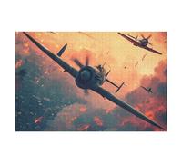 Adult Jigsaw Puzzles1000pcs(75x50cm) Aerial Dogfight Jigsaws for Adults Brain Teaser Game Pattern Assembly Christmas Birthday Gifts 1000pcs(75x50cm)