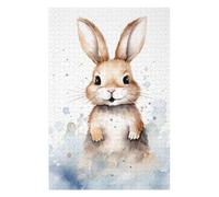 Adult Jigsaw Puzzles1000pcs(75x50cm) Rabbit Watercolor Jigsaws for Adults Brain Teaser Game Pattern Assembly Christmas Birthday Gifts 1000pcs(75x50cm)
