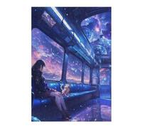 Adult Jigsaw Puzzles300 PCS Anime Train To Space Jigsaws for Adults Brain Teaser Game Pattern Assembly Christmas Birthday Gifts 300 PCS