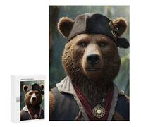 Adult Jigsaw Puzzles300 PCS Bear Pirate Funny Adult Puzzles Toy Wall Decor Difficult Challenge Unique Birthday And Xmas Gifts 300 PCS