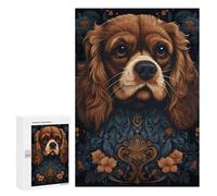 Adult Jigsaw Puzzles300 PCS Cavalier King Dog Petite Adult Puzzles Toy Wall Decor Difficult Challenge Unique Birthday And Xmas Gifts 300 PCS