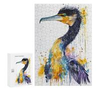 Adult Jigsaw Puzzles300 PCS Cormorant Watercolor Puzzle for Adults Hands-on Game Perfect Decoration Christmas Birthday Gifts 300 PCS