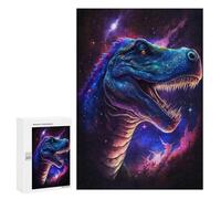 Adult Jigsaw Puzzles300 PCS Cosmic Dinosaur Art Print Adult Jigsaw Puzzles For Family Fun Fun Activities at Home Gifts for Friends And Family 300 PCS