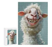 Adult Jigsaw Puzzles300 PCS Cute Sheep Head Adult Puzzles Toy Wall Decor Difficult Challenge Unique Birthday And Xmas Gifts 300 PCS