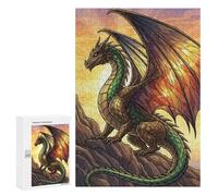 Adult Jigsaw Puzzles300 PCS Dragon on A Mountain Peak Adult Puzzles Toy Wall Decor Difficult Challenge Unique Birthday And Xmas Gifts 300 PCS