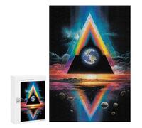 Adult Jigsaw Puzzles300 PCS Earth Rainbow Prism Adult Puzzles Toy Wall Decor Difficult Challenge Unique Birthday And Xmas Gifts 300 PCS