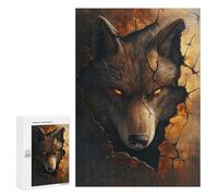 Adult Jigsaw Puzzles300 PCS Eyes of Eternity Wolf Adult Puzzles Toy Wall Decor Difficult Challenge Unique Birthday And Xmas Gifts 300 PCS