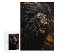 Adult Jigsaw Puzzles300 PCS Fierce Lion Adult Puzzles Toy Wall Decor Difficult Challenge Unique Birthday And Xmas Gifts 300 PCS