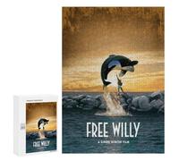 Adult Jigsaw Puzzles300 PCS Free Willy Adult Puzzles Toy Wall Decor Difficult Challenge Unique Birthday And Xmas Gifts 300 PCS