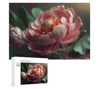 Adult Jigsaw Puzzles300 PCS Glowing Peony Bloom-2 Adult Jigsaw Puzzle Family Games Enhance Memory Unique Birthday And Xmas Gifts 300 PCS