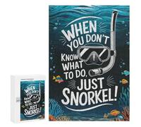 Adult Jigsaw Puzzles300 PCS Just Snorkel Underwater Adventure Adult Jigsaw Puzzles For Family Fun Fun Activities at Home Gifts for Friends And Family 300 PCS