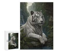 Adult Jigsaw Puzzles300 PCS Majestic White Tiger Adult Puzzles Toy Wall Decor Difficult Challenge Unique Birthday And Xmas Gifts 300 PCS