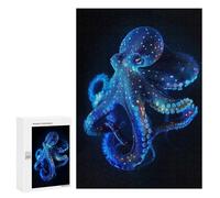 Adult Jigsaw Puzzles300 PCS Neon Octopus Adult Puzzles Toy Wall Decor Difficult Challenge Unique Birthday And Xmas Gifts 300 PCS