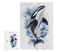 Adult Jigsaw Puzzles300 PCS Orca - Killer Whale Adult Puzzles Toy Wall Decor Difficult Challenge Unique Birthday And Xmas Gifts 300 PCS