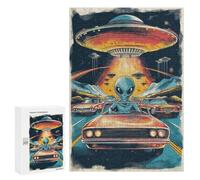 Adult Jigsaw Puzzles300 PCS The Aliens Are Coming Adult Puzzles Toy Wall Decor Difficult Challenge Unique Birthday And Xmas Gifts 300 PCS