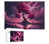 Adult Jigsaw Puzzles300 PCS Thunderstorm Tree Reflections -1 Puzzle for Adults Hands-on Game Perfect Decoration Christmas Birthday Gifts 300 PCS