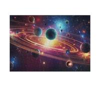 Adult Jigsaw Puzzles38x26cm/1000pcs Galactic Dreamscape A Cosmic Journey Through Stars And Planets Adult Jigsaw Puzzle Family Games Enhance Memory Unique Birthday And Xmas Gifts 38x26cm/1000pcs