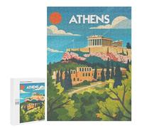Adult Jigsaw Puzzles500 PCS Athens Acropolis View Adult Puzzles Toy Wall Decor Difficult Challenge Unique Birthday And Xmas Gifts 500 PCS