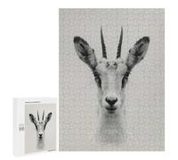 Adult Jigsaw Puzzles500 PCS Black And White Gazelle Portrait Adult Puzzles Toy Wall Decor Difficult Challenge Unique Birthday And Xmas Gifts 500 PCS