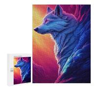 Adult Jigsaw Puzzles500 PCS Celestial Wolf Adult Puzzles Toy Wall Decor Difficult Challenge Unique Birthday And Xmas Gifts 500 PCS