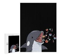 Adult Jigsaw Puzzles500 PCS Christmas Orca Whale Gift Adult Puzzles Toy Wall Decor Difficult Challenge Unique Birthday And Xmas Gifts 500 PCS