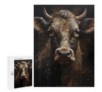 Adult Jigsaw Puzzles500 PCS Cow Sweet Adult Puzzles Toy Wall Decor Difficult Challenge Unique Birthday And Xmas Gifts 500 PCS