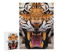 Adult Jigsaw Puzzles500 PCS Face Tiger 3d Adult Puzzles Toy Wall Decor Difficult Challenge Unique Birthday And Xmas Gifts 500 PCS