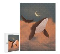Adult Jigsaw Puzzles500 PCS Flying Whale Adult Puzzles Toy Wall Decor Difficult Challenge Unique Birthday And Xmas Gifts 500 PCS