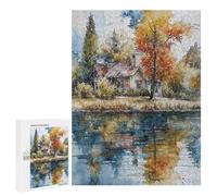 Adult Jigsaw Puzzles500 PCS Golden Path Puzzle for Adults Hands-on Game Perfect Decoration Christmas Birthday Gifts 500 PCS