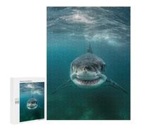 Adult Jigsaw Puzzles500 PCS Great White Shark Adult Puzzles Toy Wall Decor Difficult Challenge Unique Birthday And Xmas Gifts 500 PCS