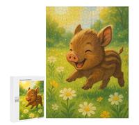 Adult Jigsaw Puzzles500 PCS Happy Piglet in A Meadow Adult Puzzles Toy Wall Decor Difficult Challenge Unique Birthday And Xmas Gifts 500 PCS