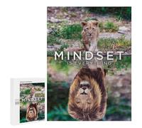 Adult Jigsaw Puzzles500 PCS Lion Mindset Is Everything Adult Jigsaw Puzzles For Family Fun Fun Activities at Home Gifts for Friends And Family 500 PCS