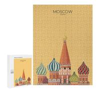 Adult Jigsaw Puzzles500 PCS Moscow Travel Snippet Adult Puzzles Toy Wall Decor Difficult Challenge Unique Birthday And Xmas Gifts 500 PCS