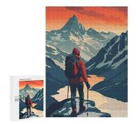 Adult Jigsaw Puzzles500 PCS Mountain Climber Adult Puzzles Toy Wall Decor Difficult Challenge Unique Birthday And Xmas Gifts 500 PCS