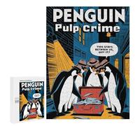 Adult Jigsaw Puzzles500 PCS Penguin Pulp Crime Comic Adult Puzzles Toy Wall Decor Difficult Challenge Unique Birthday And Xmas Gifts 500 PCS