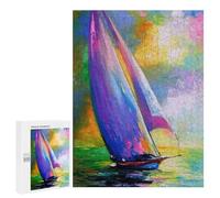 Adult Jigsaw Puzzles500 PCS Sailboat Adult Puzzles Toy Wall Decor Difficult Challenge Unique Birthday And Xmas Gifts 500 PCS